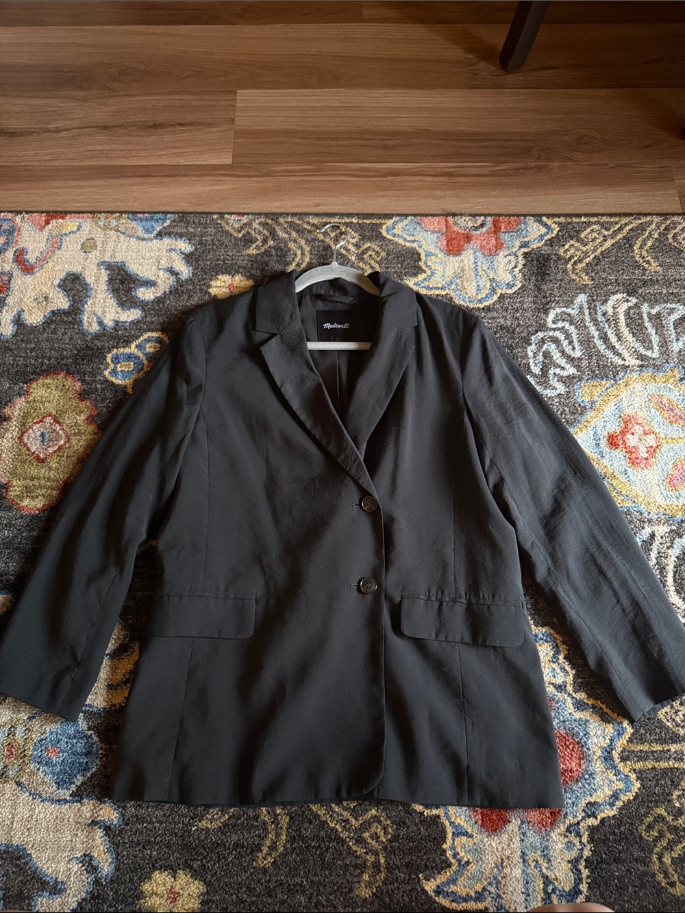 Madewell Black Single-Breasted Blazer
